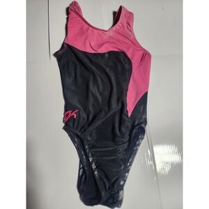 Gk Elite Performance Leotard Pink Black, Child Medium